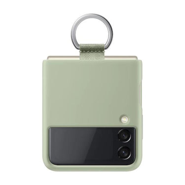 Samsung Silicone Cover With Ring for Galaxy Flip 3 - Olive Green - Accessories